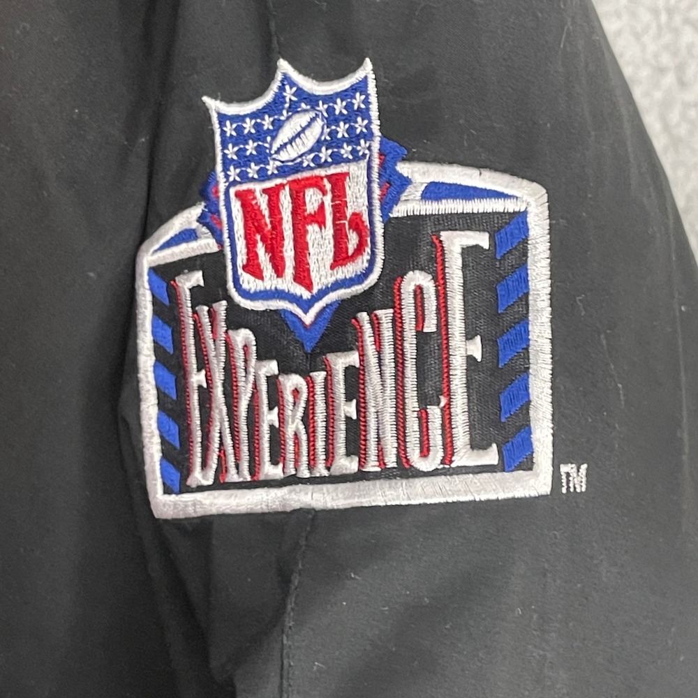 Vtg 1990's Pro Player Mens Large Miami Dolphins NFL Black Teal Reversible Jacket - Picture 2 of 11